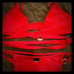 Bebe Red Bikini M